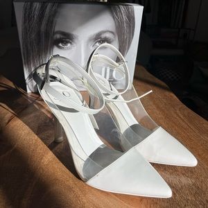 JLO White Calea 8.5 heels